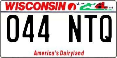 WI license plate 044NTQ