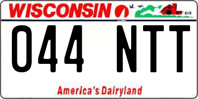 WI license plate 044NTT