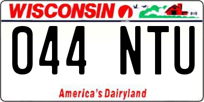 WI license plate 044NTU