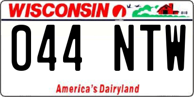 WI license plate 044NTW