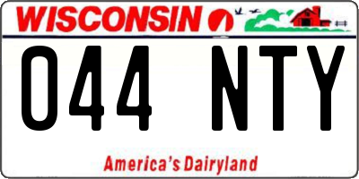 WI license plate 044NTY