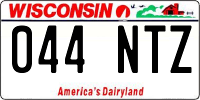 WI license plate 044NTZ