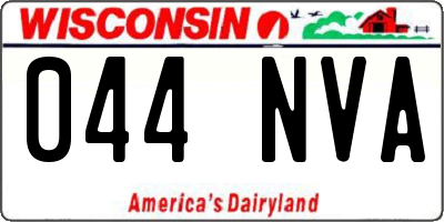 WI license plate 044NVA