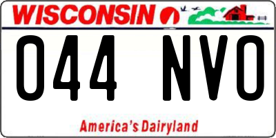 WI license plate 044NVO