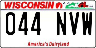 WI license plate 044NVW