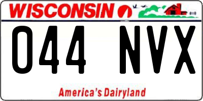 WI license plate 044NVX