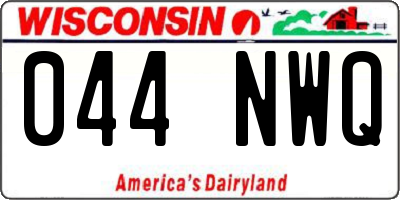 WI license plate 044NWQ