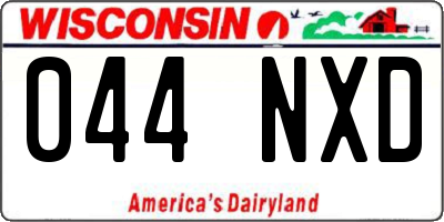 WI license plate 044NXD