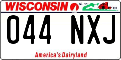 WI license plate 044NXJ