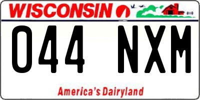 WI license plate 044NXM