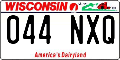WI license plate 044NXQ
