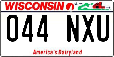 WI license plate 044NXU