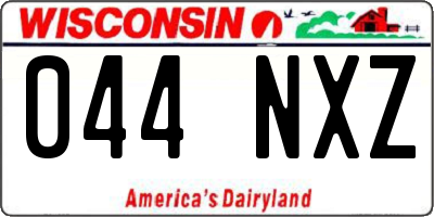 WI license plate 044NXZ