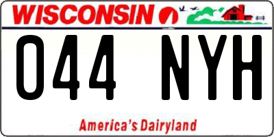WI license plate 044NYH