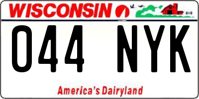 WI license plate 044NYK