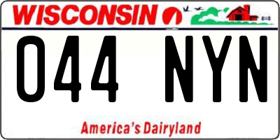 WI license plate 044NYN