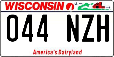 WI license plate 044NZH