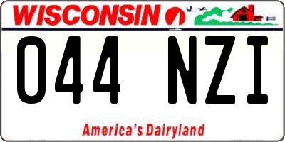 WI license plate 044NZI