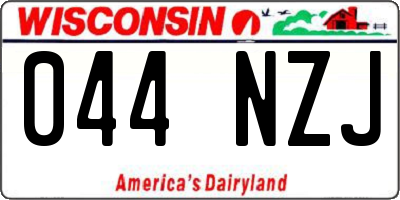 WI license plate 044NZJ