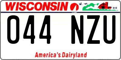 WI license plate 044NZU
