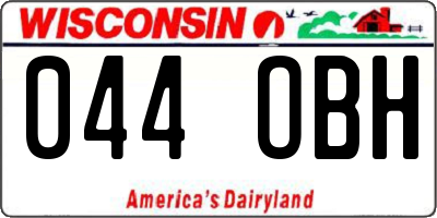 WI license plate 044OBH