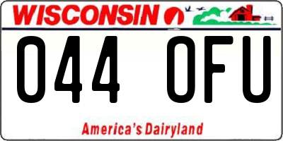 WI license plate 044OFU