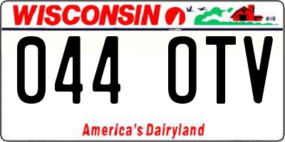 WI license plate 044OTV