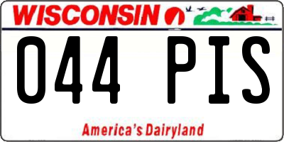 WI license plate 044PIS