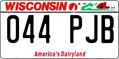 WI license plate 044PJB