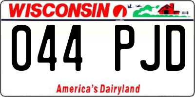 WI license plate 044PJD