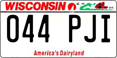 WI license plate 044PJI
