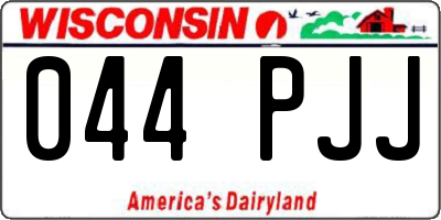 WI license plate 044PJJ