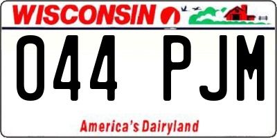 WI license plate 044PJM