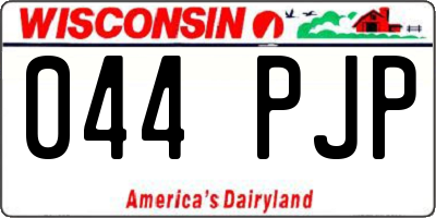 WI license plate 044PJP