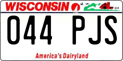WI license plate 044PJS