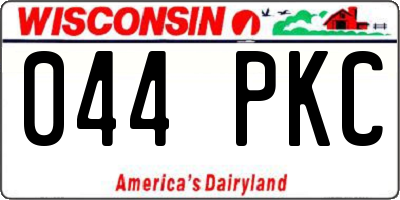 WI license plate 044PKC