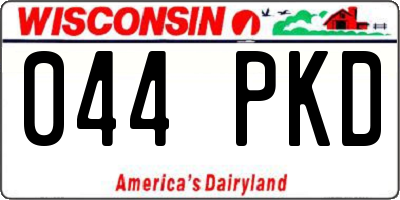 WI license plate 044PKD