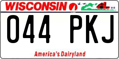 WI license plate 044PKJ