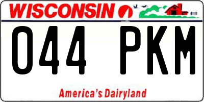 WI license plate 044PKM
