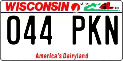 WI license plate 044PKN