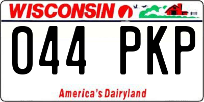 WI license plate 044PKP