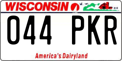 WI license plate 044PKR