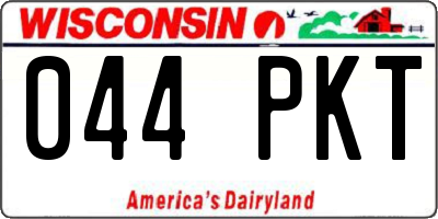WI license plate 044PKT