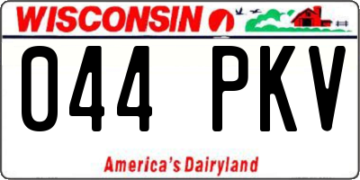 WI license plate 044PKV