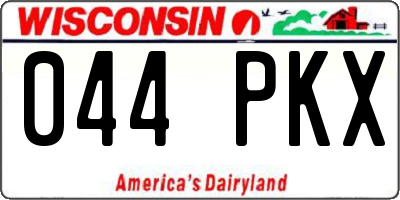 WI license plate 044PKX