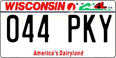 WI license plate 044PKY