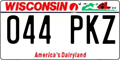WI license plate 044PKZ