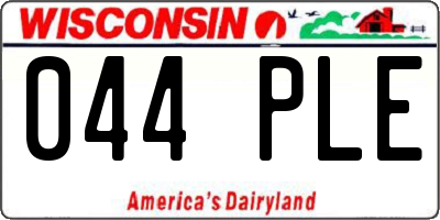 WI license plate 044PLE