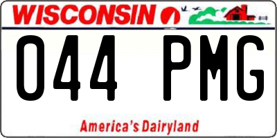 WI license plate 044PMG