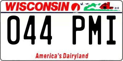 WI license plate 044PMI